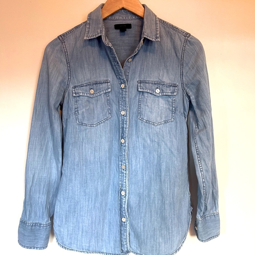 J Crew Denim Shirt Size 0